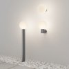 Nowoczesny kinkiet lampa ścienna zewnętrzna na elewację aluminium szara z kulą Bold MAYTONI O598WL-01GR1